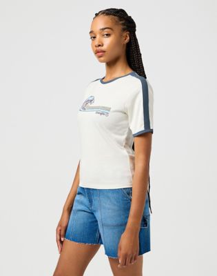 Ringer Tee in Vintage White alternative view 4