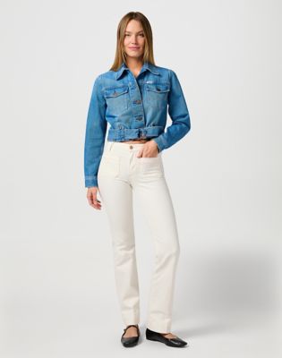 Denim Moto Jacket in Blossoming alternative view 2