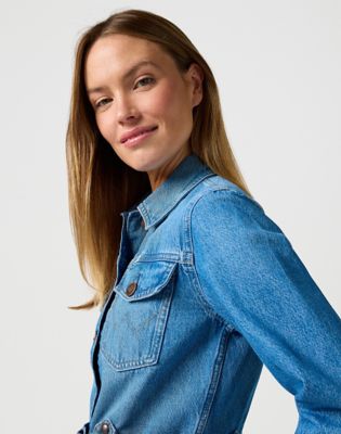Denim Moto Jacket in Blossoming alternative view 3