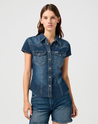 Slim Shrunken Shirt in Crazy Indigo alternative view 2