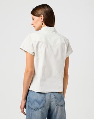 Slim Shrunken Shirt in Vintage White alternative view