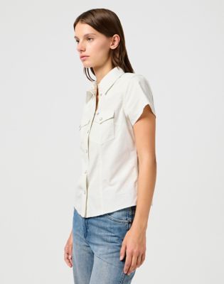 Slim Shrunken Shirt in Vintage White alternative view 3