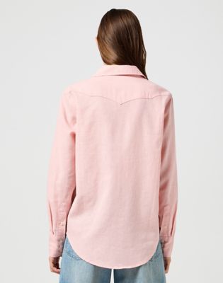 Slim Western Shirt in Silver Pink alternative view