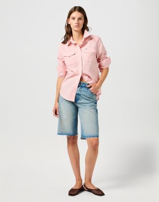 Slim Western Shirt in Silver Pink alternative view 2