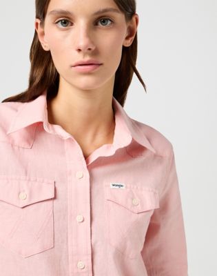 Slim Western Shirt in Silver Pink alternative view 4