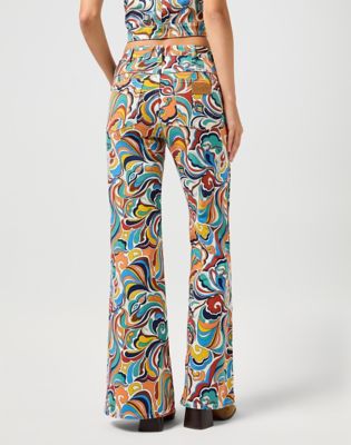 Wrangler High Rise Flare Latigo Print Size 32 x32
 