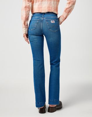 Flare Jeans in Solid Blue alternative view