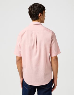 Short Sleeve 1 Pocket Shirt in Silver Pink alternative view