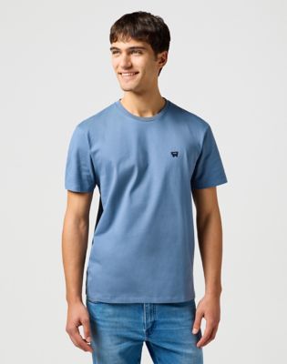 Sign Off Tee in Dusty Blue