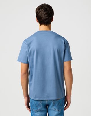 Sign Off Tee in Dusty Blue alternative view