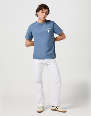Graphic Tee in Dusty Blue alternative view 2