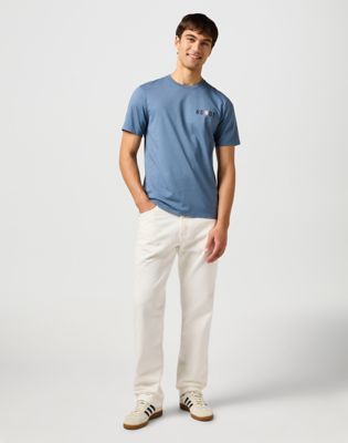 Small Graphic Tee in Dusty Blue alternative view 2
