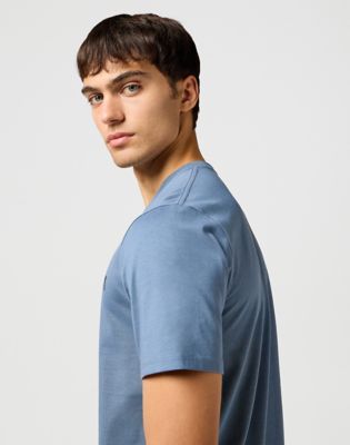 Small Graphic Tee in Dusty Blue alternative view 3