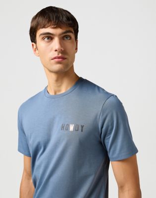 Small Graphic Tee in Dusty Blue alternative view 4