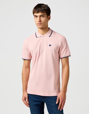 Polo Shirt in Silver Pink