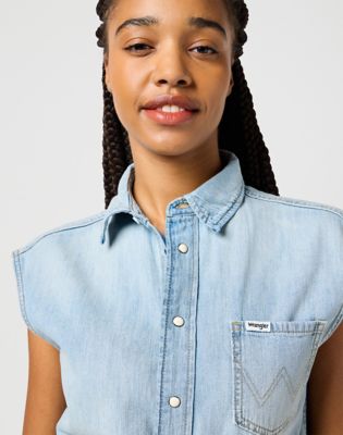 Trouser Jumpsuit in Pale Blue Wash alternative view 3