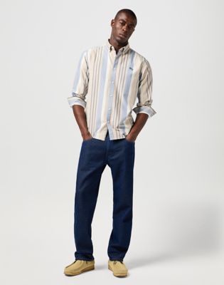 Bronco Shirt in Tan Stripe alternative view 2