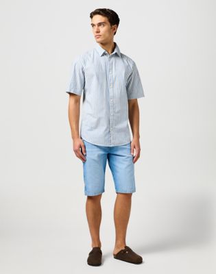 Regular Short Sleeve Shirt in Pacific Stripe alternative view 2