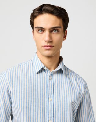 Regular Short Sleeve Shirt in Pacific Stripe alternative view 3