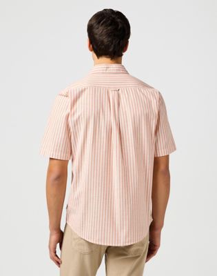 Regular Short Sleeve Shirt in Flamingo Stripe alternative view
