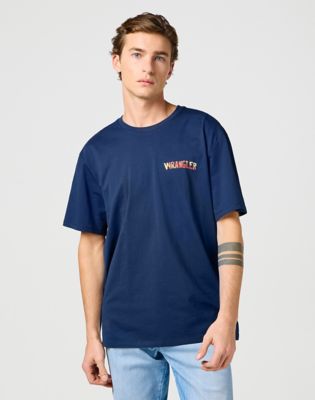 Big Graphic Tee in Navy