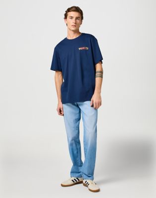 Big Graphic Tee in Navy alternative view 2