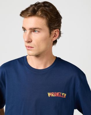 Big Graphic Tee in Navy alternative view 4