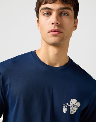 Small Graphic Tee in Navy alternative view 4