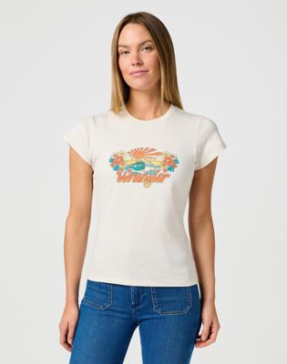 Shrunken Band Tee in Vintage White