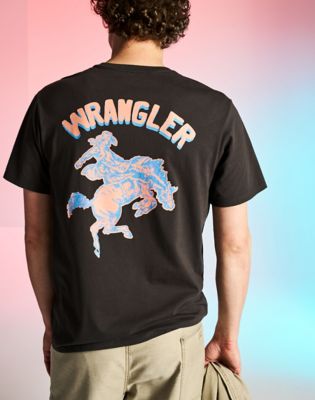 Graphic Tee in Faded Black