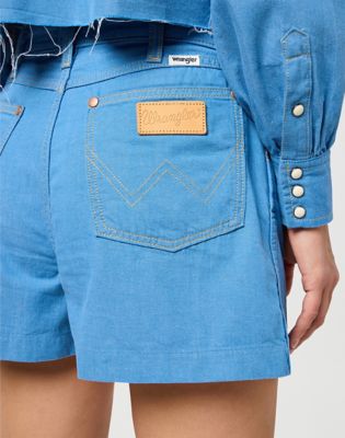 Loose Pleated Short in Cotton Candy Blue alternative view 6