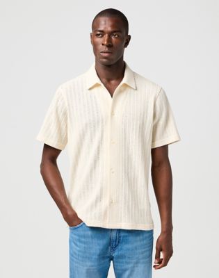 Short Sleeve Knit Shirt in Natural