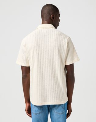 Short Sleeve Knit Shirt in Natural alternative view
