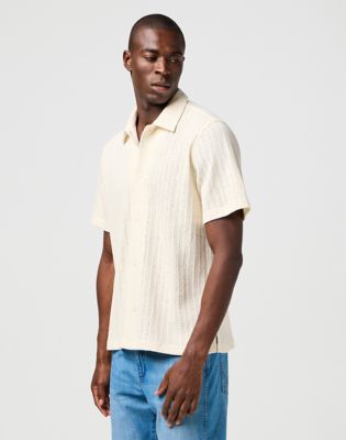 Short Sleeve Knit Shirt in Natural alternative view 3