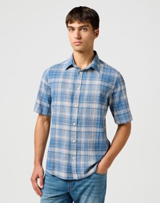 Regular Short Sleeve Shirt in Blue