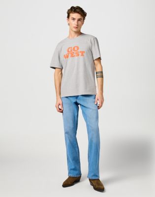 Graphic Tee in Mid Grey Mel alternative view 2