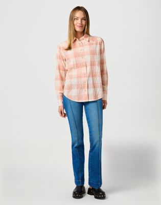 Clean Western Shirt in Vintage White alternative view 3