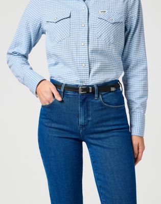 Thin Western Belt in Black