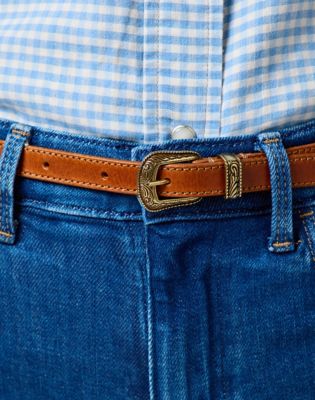 Thin Western Belt in Cognac alternative view 2
