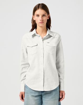 Western Shirt in Vintage White