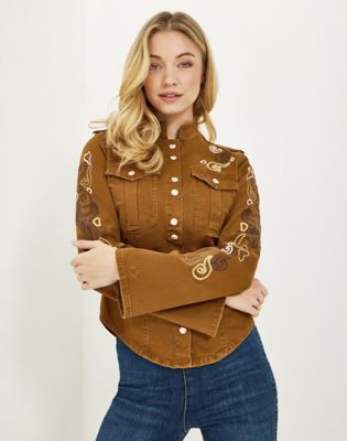 Wrangler x Lainey Wilson Embroidered Utility Jacket in Monk's Robe alternative view 2