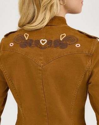 Wrangler x Lainey Wilson Embroidered Utility Jacket in Monk's Robe alternative view 4
