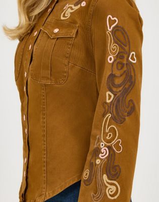 Wrangler x Lainey Wilson Embroidered Utility Jacket in Monk's Robe alternative view 5