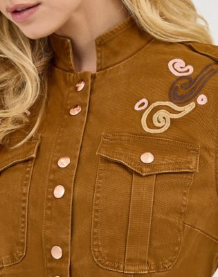 Wrangler x Lainey Wilson Embroidered Utility Jacket in Monk's Robe alternative view 6