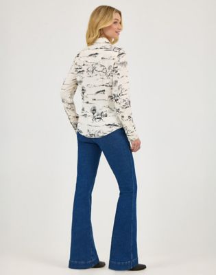 Wrangler x Lainey Wilson Country Toile Western Snap Shirt in Landscape Print alternative view 6