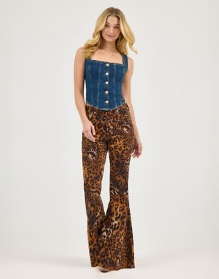Wrangler x Lainey Wilson Pony Up Bustier Top in Boho Wash