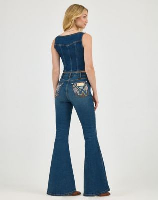 Wrangler x Lainey Wilson Embroidered Bell Bottoms in Boho Wash alternative view 3