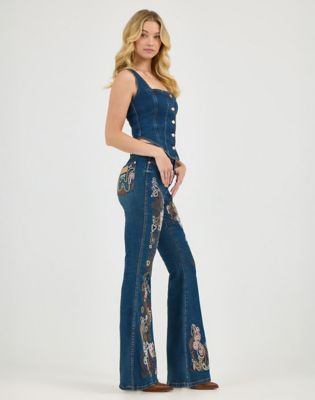 Wrangler x Lainey Wilson Embroidered Bell Bottoms in Boho Wash alternative view 5