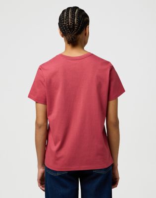 Slim Sign Off Tee in Earth Red alternative view
