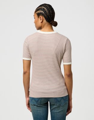 Slim Femme Knit Henley in Cognac alternative view